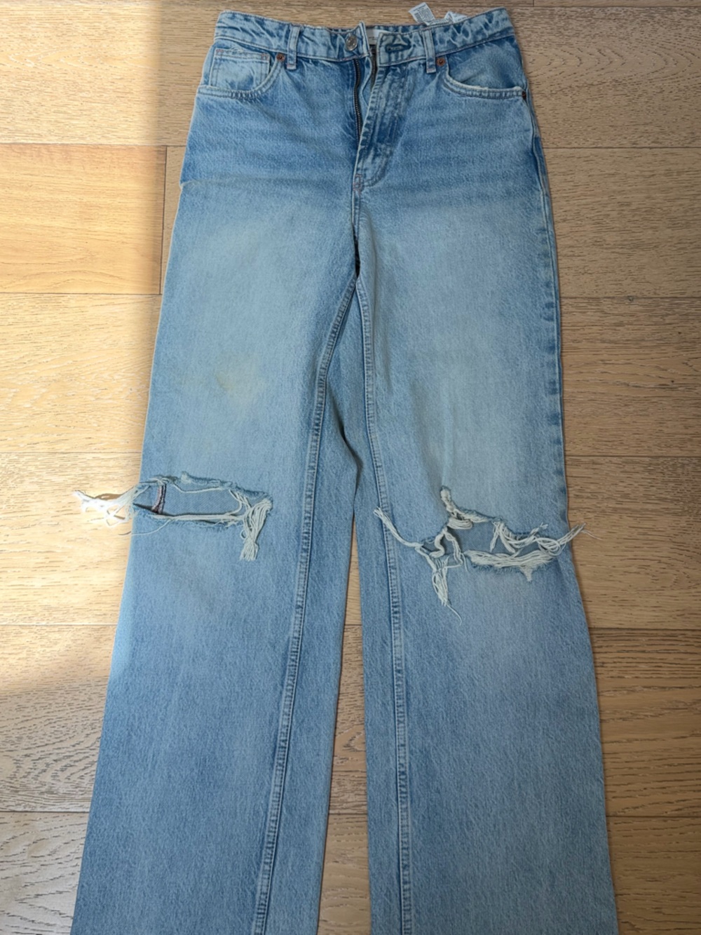 Zara Faded Blue Denim Jeans